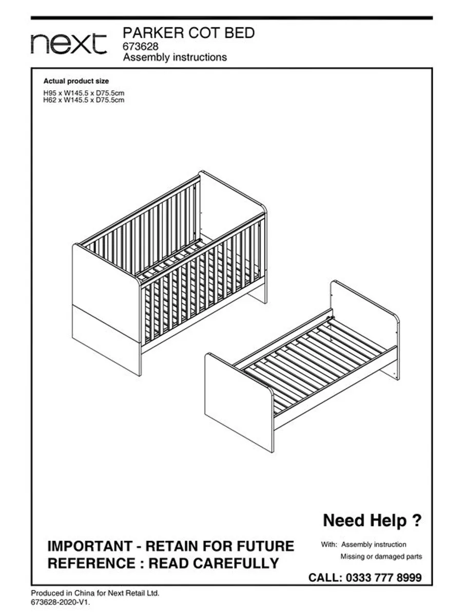 Cot Bed - Image 3