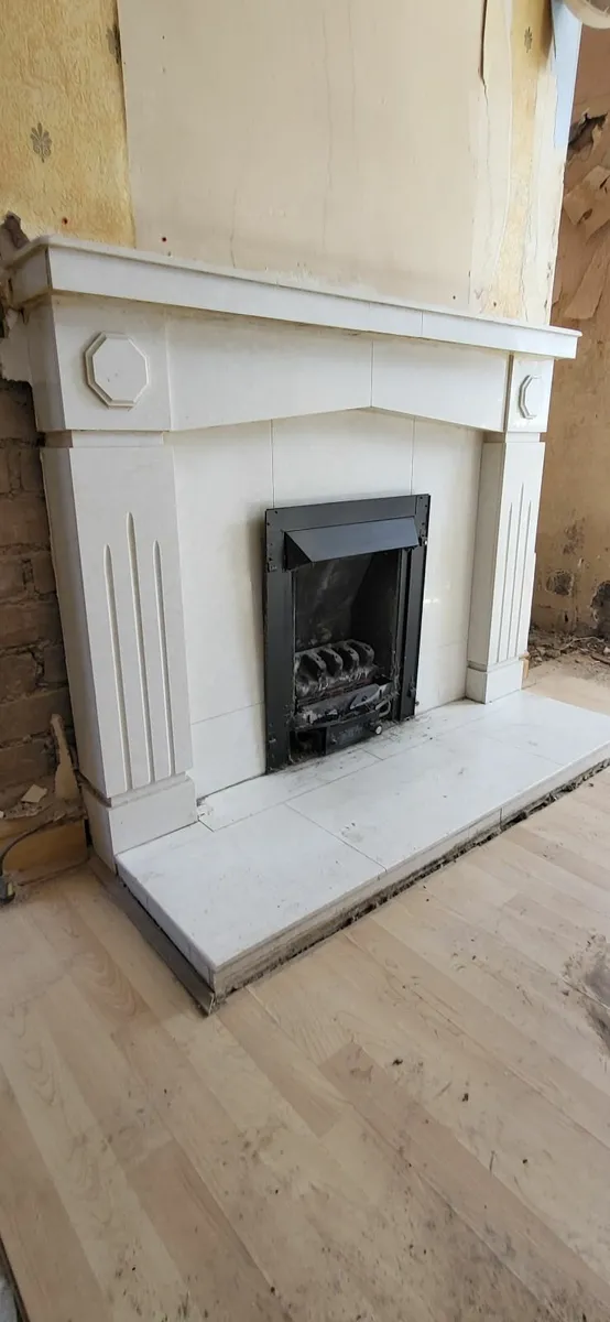 White Marble Fireplace - Image 1