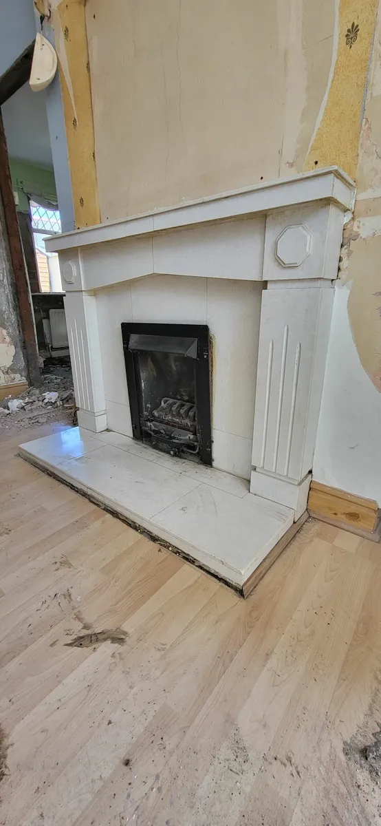White Marble Fireplace - Image 2