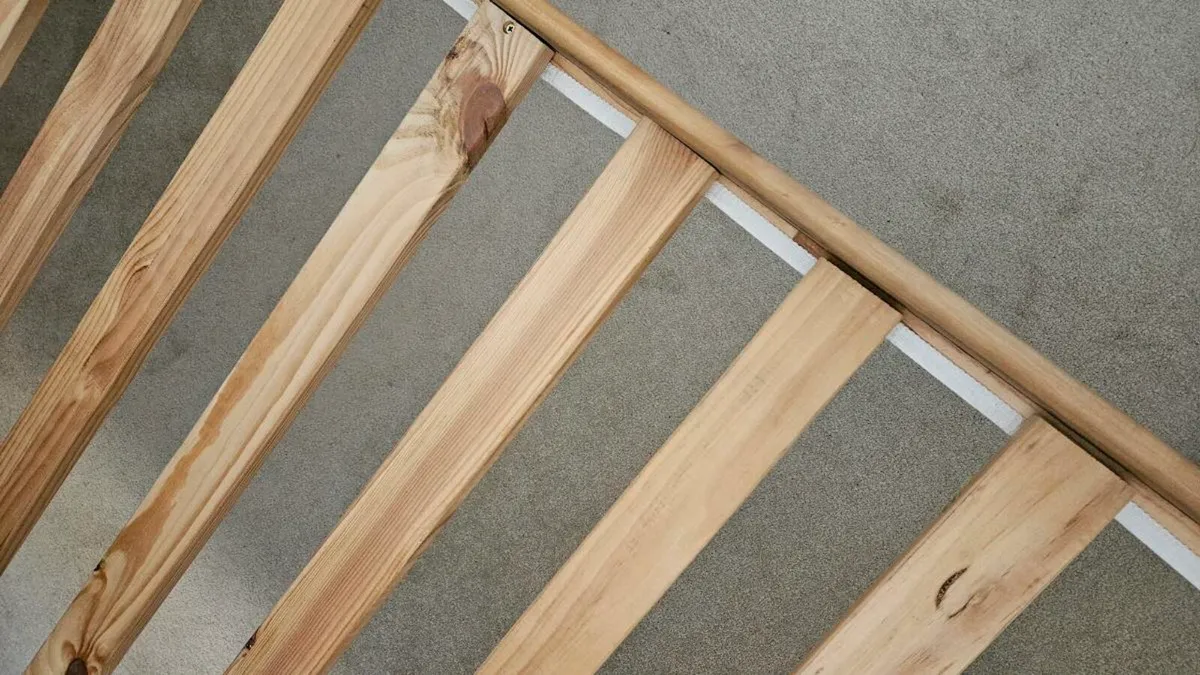 Solid wood Single bed & mattress - Image 4