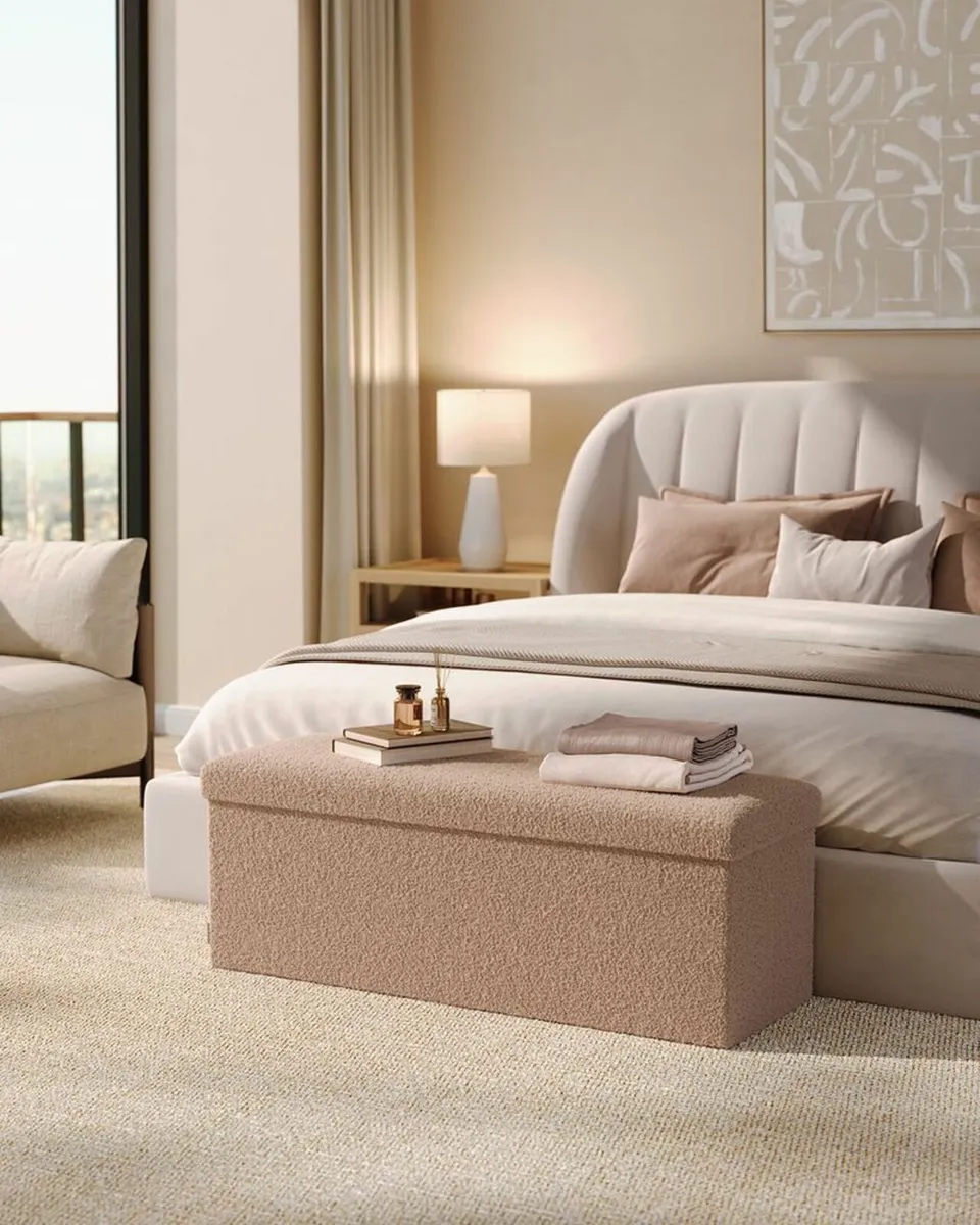 Luxury ottoman Stool with storage ottoman 38 x 110 - Image 3