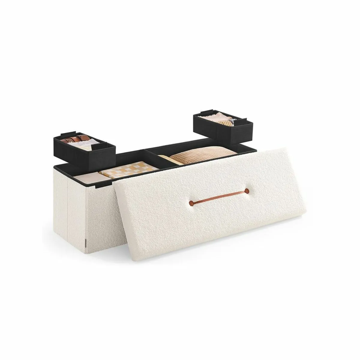 Luxury ottoman Stool with storage ottoman 38 x 110 - Image 4