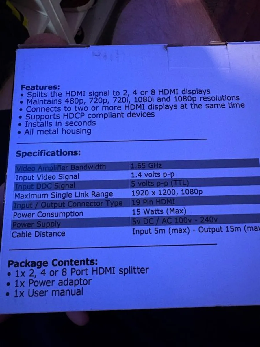 HDMI 4 port splitter - Image 2