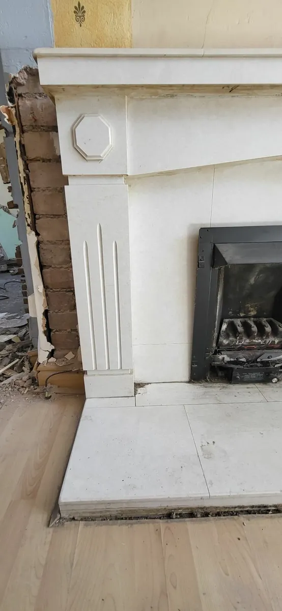White Marble Fireplace - Image 3
