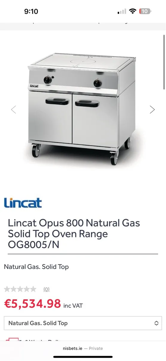 Commercial Range Hardtop from Nisbets 1 year old - Image 1
