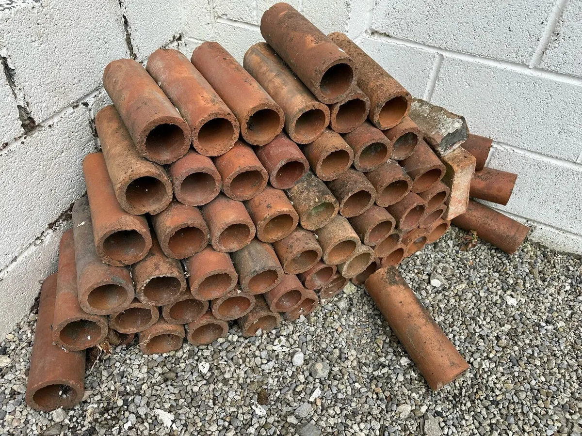 Antique fireclay drainage pipes - Image 1