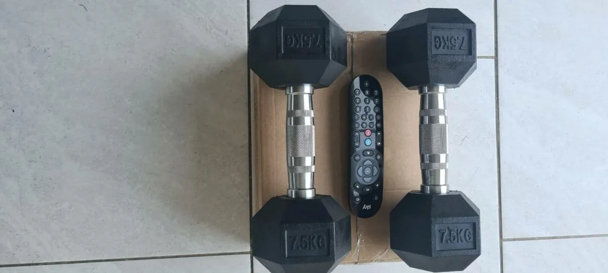 3x brand new hex dumbbell weight lifting sets - Image 2