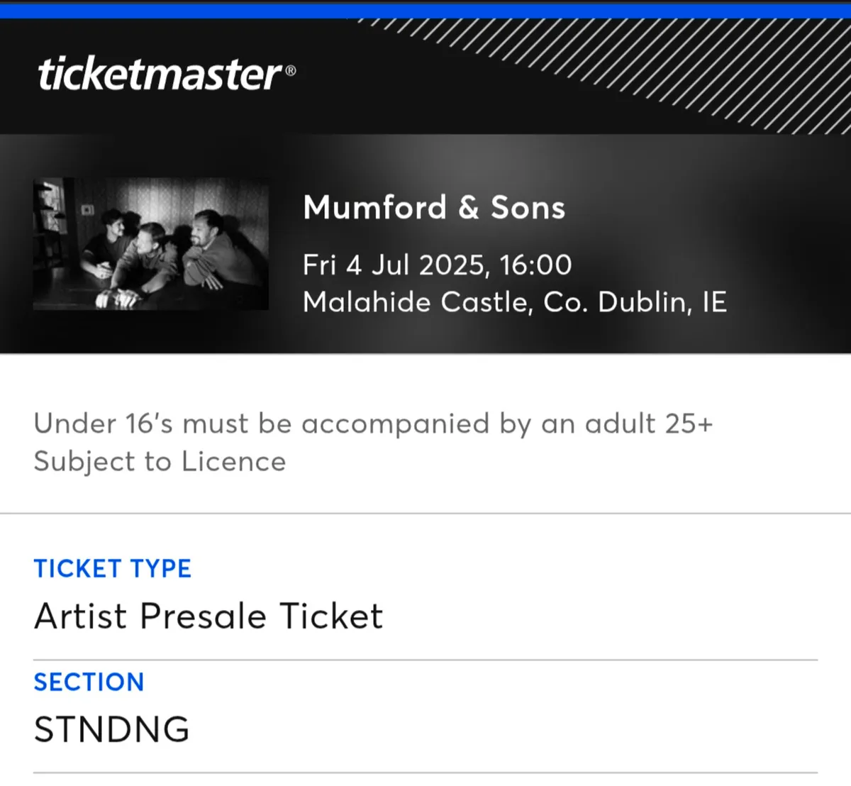 Mumford & Sons Malahide Castle