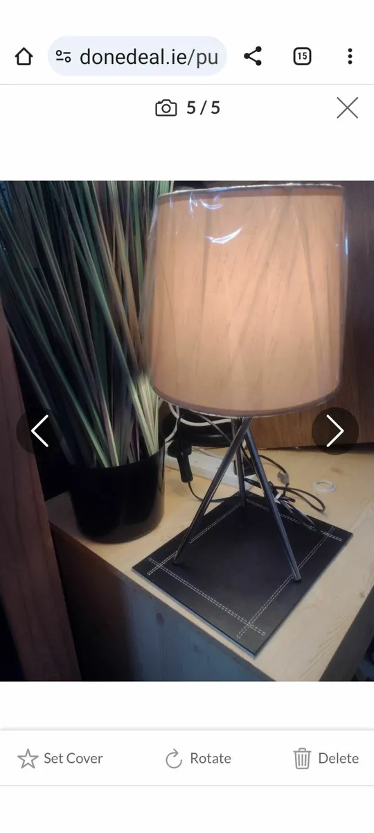 New chrome tripod table lamp - Image 4