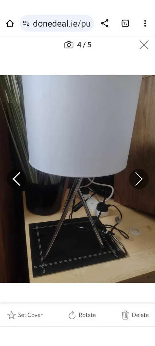 New chrome tripod table lamp - Image 2