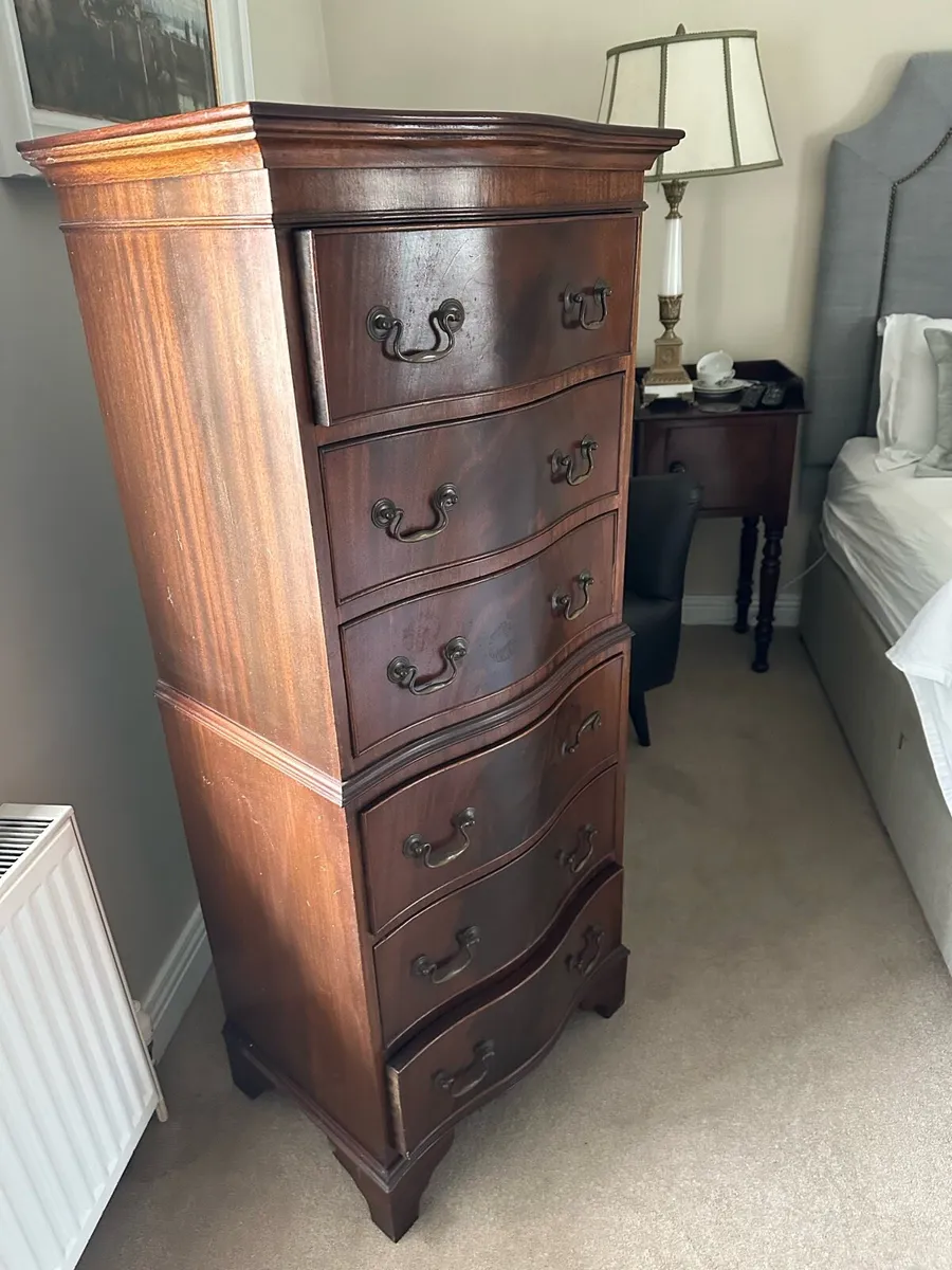 Antique Tallboy Six drawer unit - Image 3