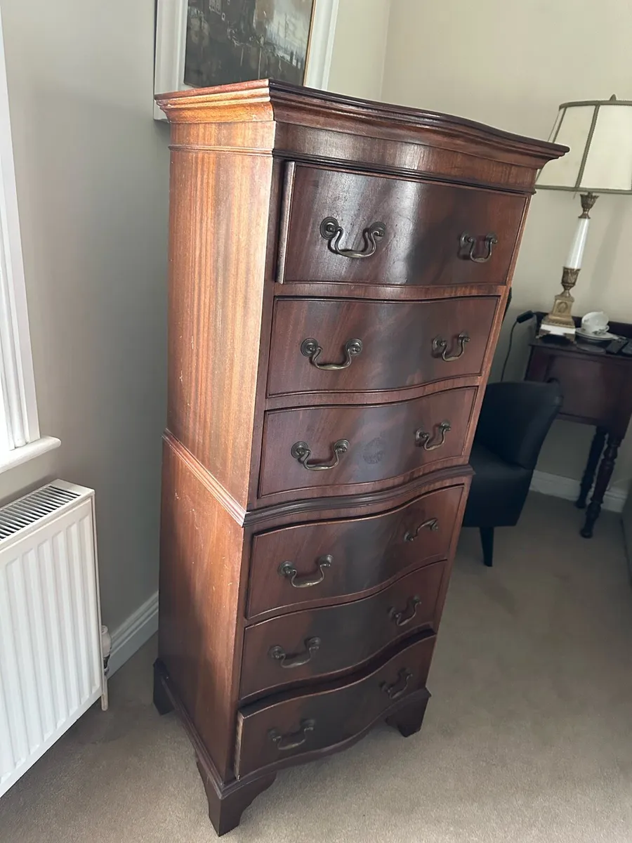 Antique Tallboy Six drawer unit - Image 4