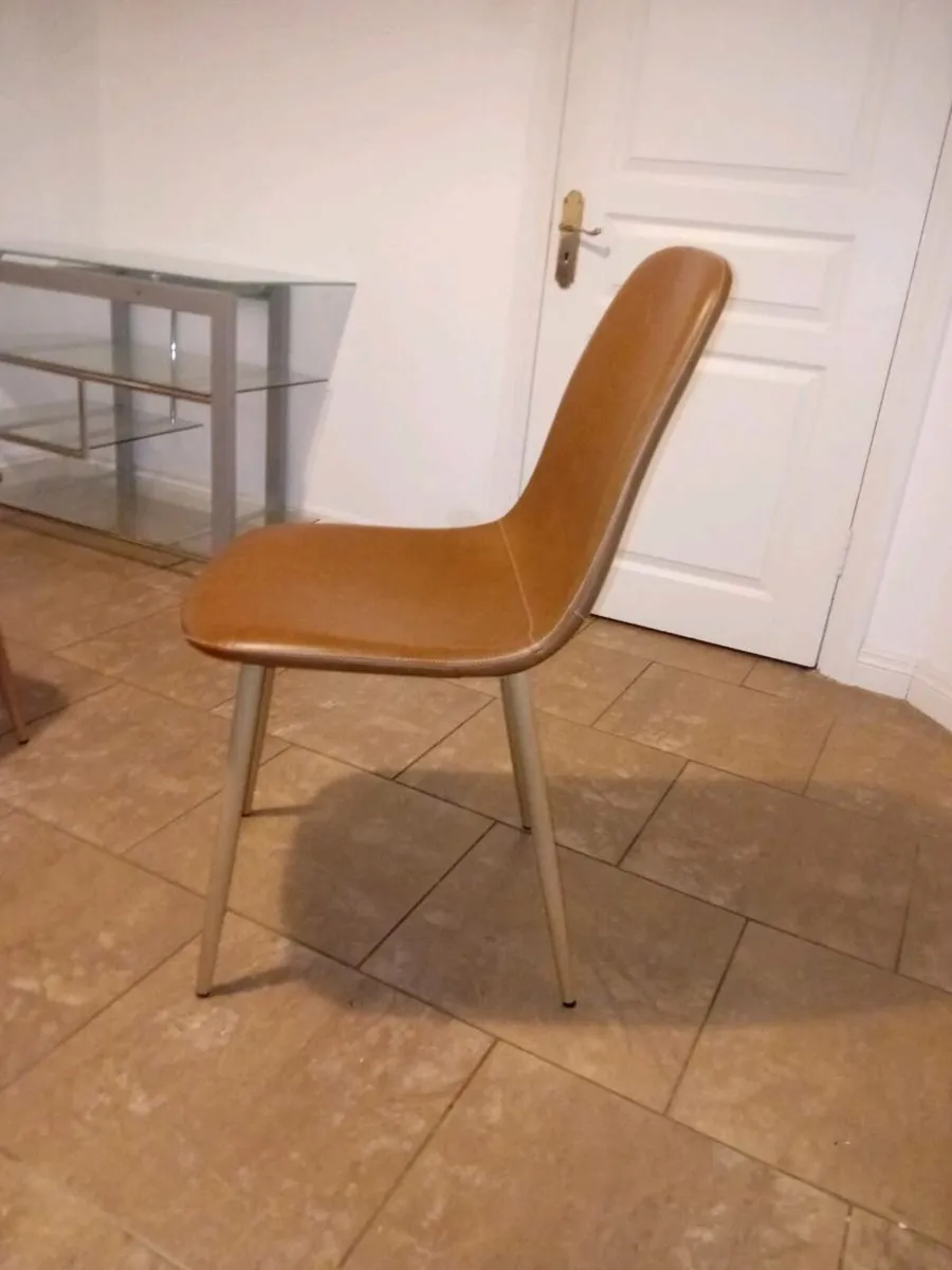 4 JYSK Faux leather dining chairs - Image 2