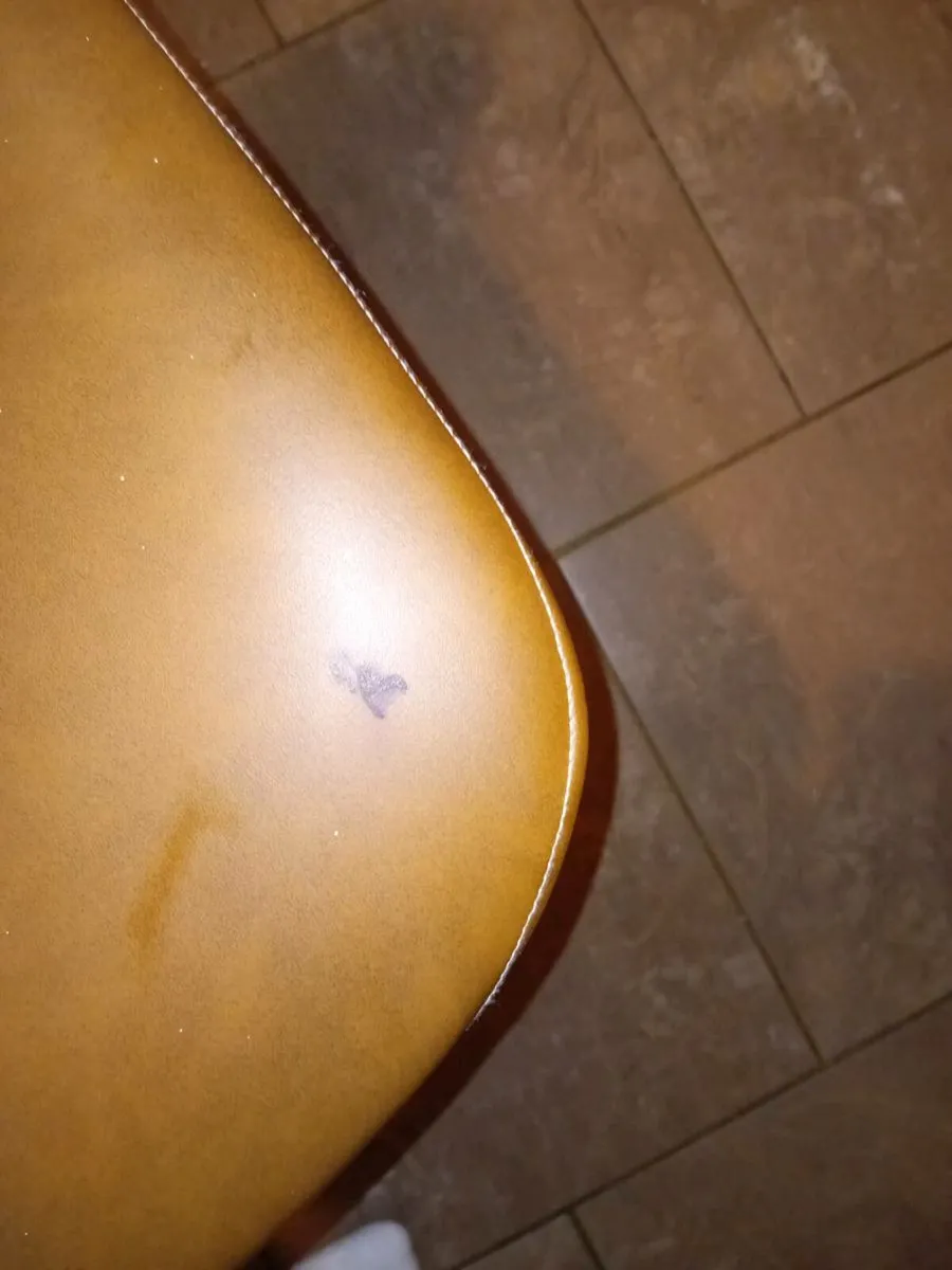 4 JYSK Faux leather dining chairs - Image 4