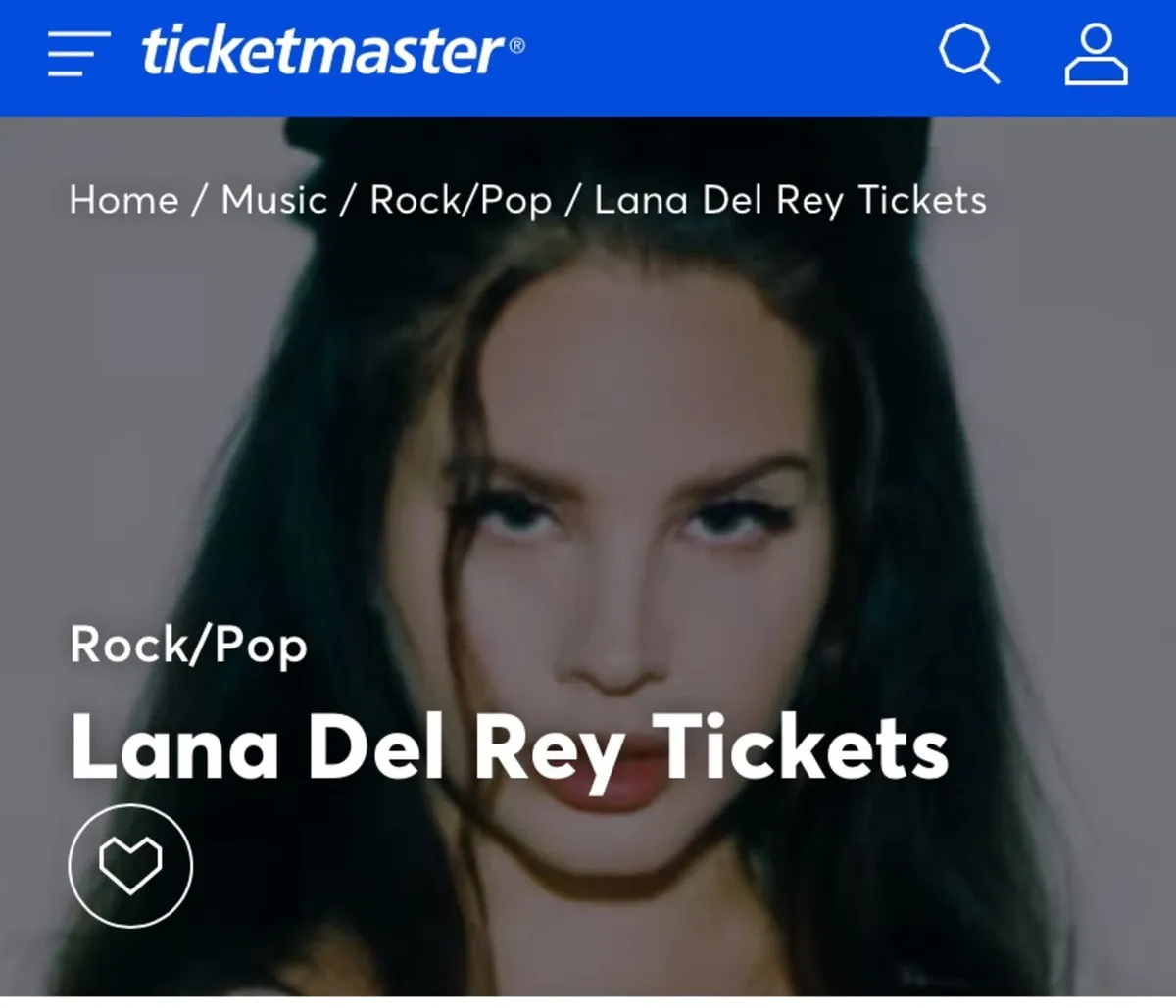 Lana del Ray concert tickets x 2