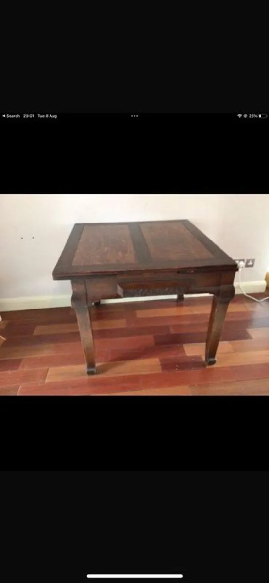 Antique extendable dining table - Image 2