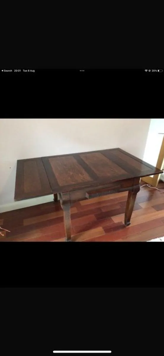Antique extendable dining table - Image 3