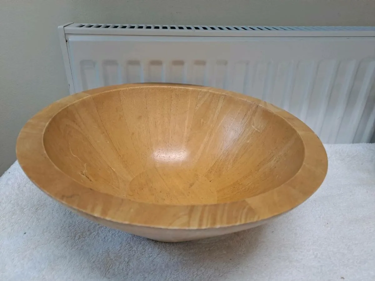 Vintage birch wood bowl - Image 1