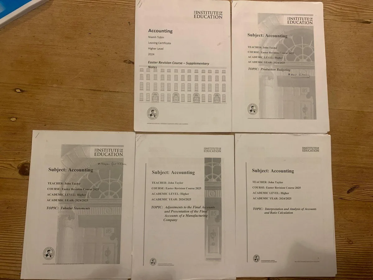 Institute notes accounting