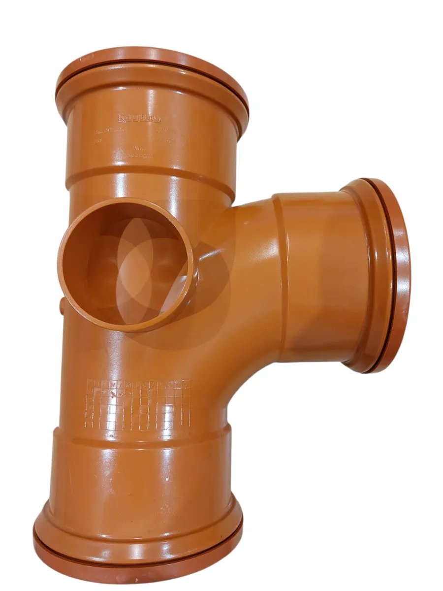 Kayflow 4 inch / 100mm Triple Socket 90 Degree Tee - Image 1