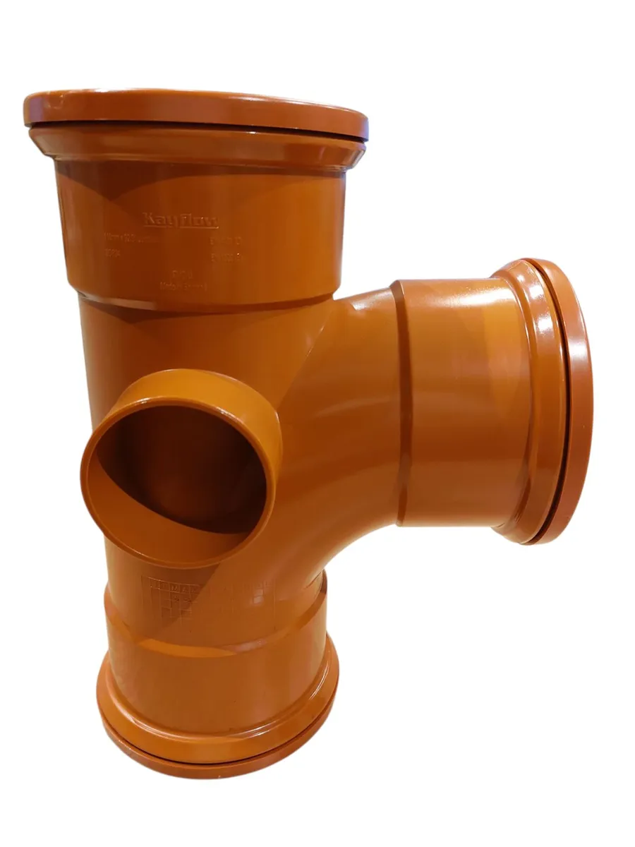Kayflow 4 inch / 100mm Triple Socket 90 Degree Tee - Image 2