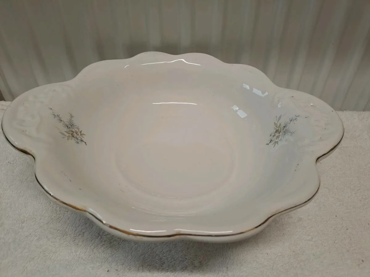 Decorative flower ceramic fruit bowl - Image 2