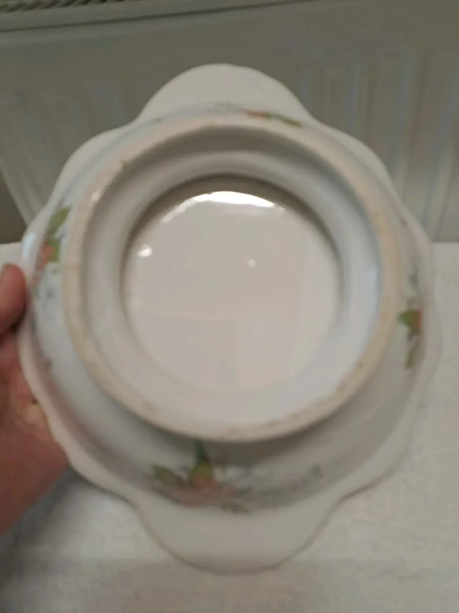 Decorative flower ceramic fruit bowl - Image 3