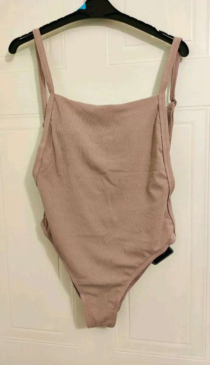 ZAFUL Light Coffee Open Back One-Piece Swimsuit – - Image 1