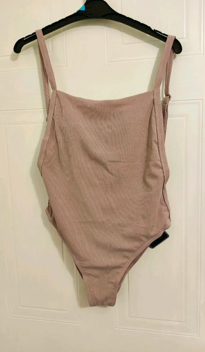 ZAFUL Light Coffee Open Back One-Piece Swimsuit – - Image 2
