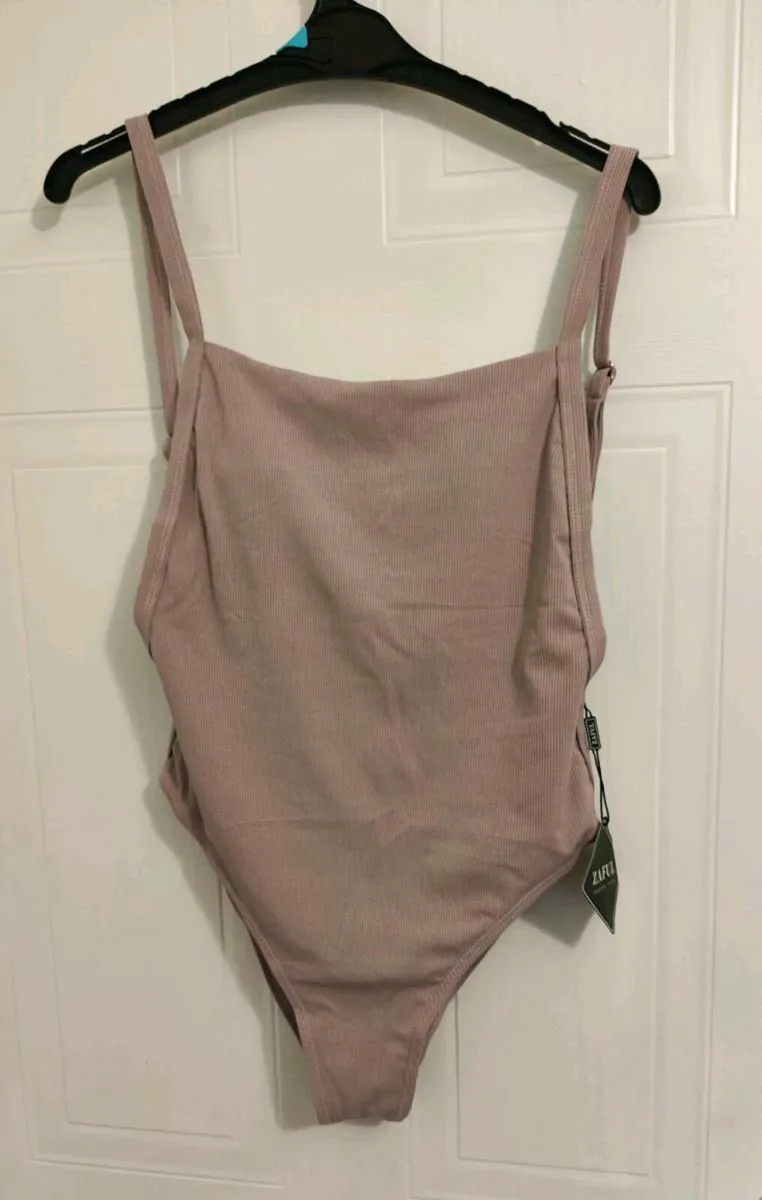 ZAFUL Light Coffee Open Back One-Piece Swimsuit – - Image 3