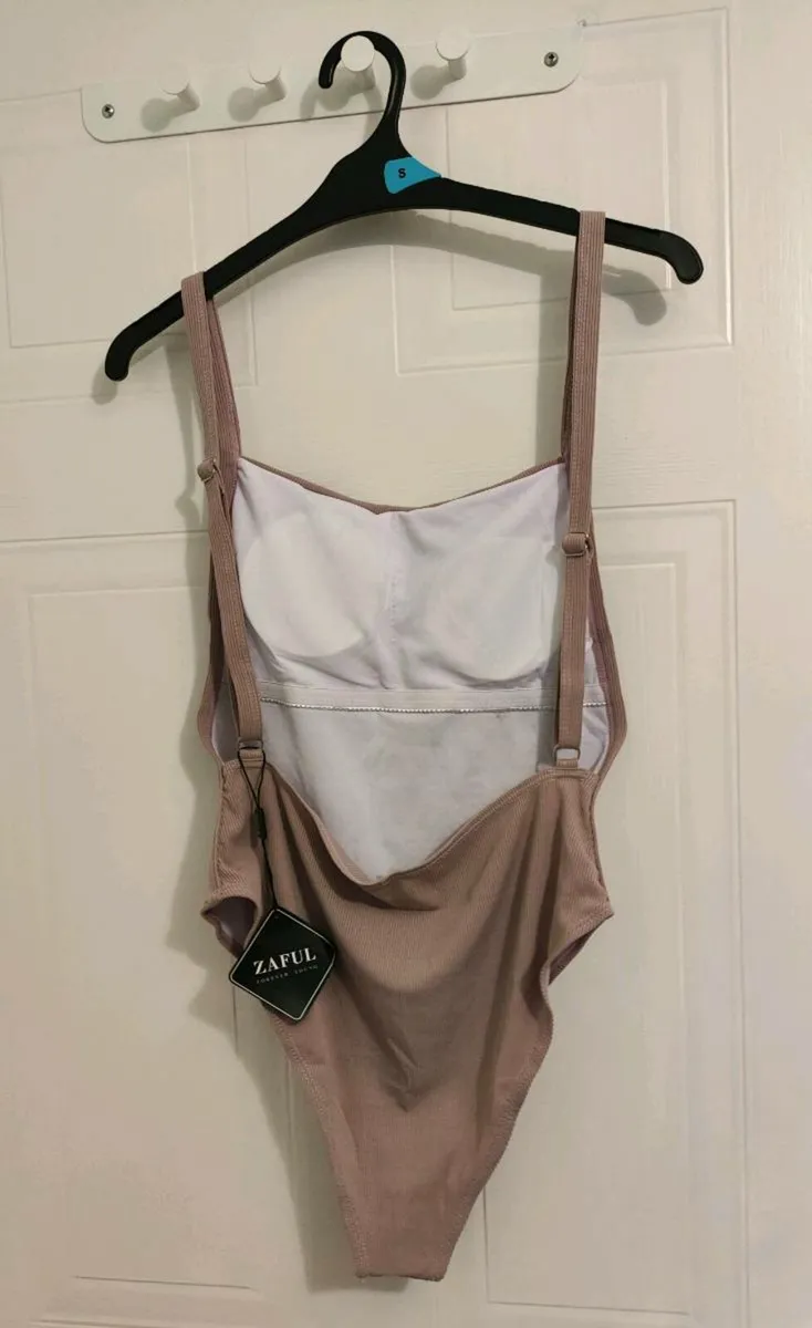 ZAFUL Light Coffee Open Back One-Piece Swimsuit – - Image 4
