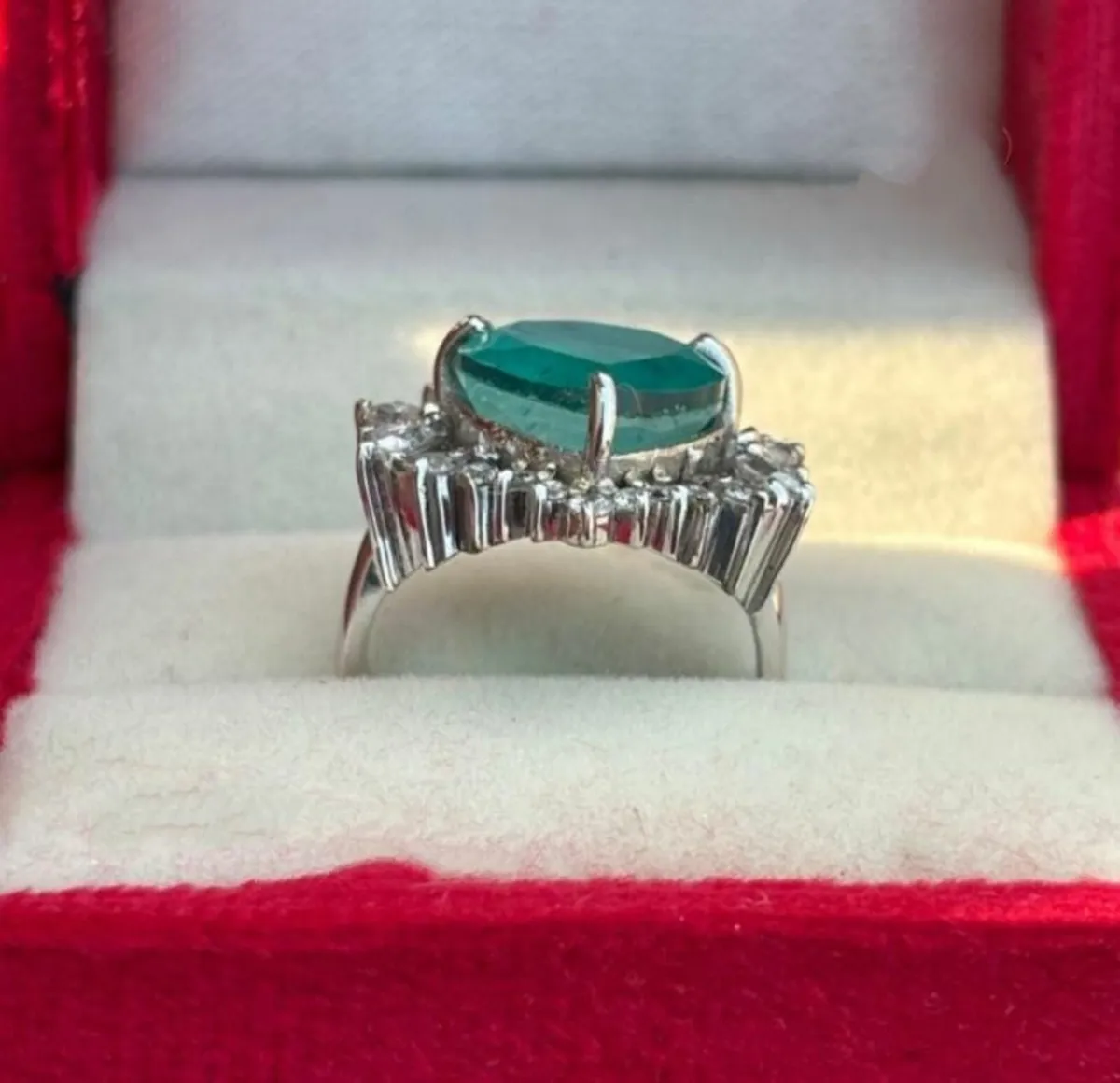Stunning Lab Doublet  Paraiba Tourmaline Ring - Image 2