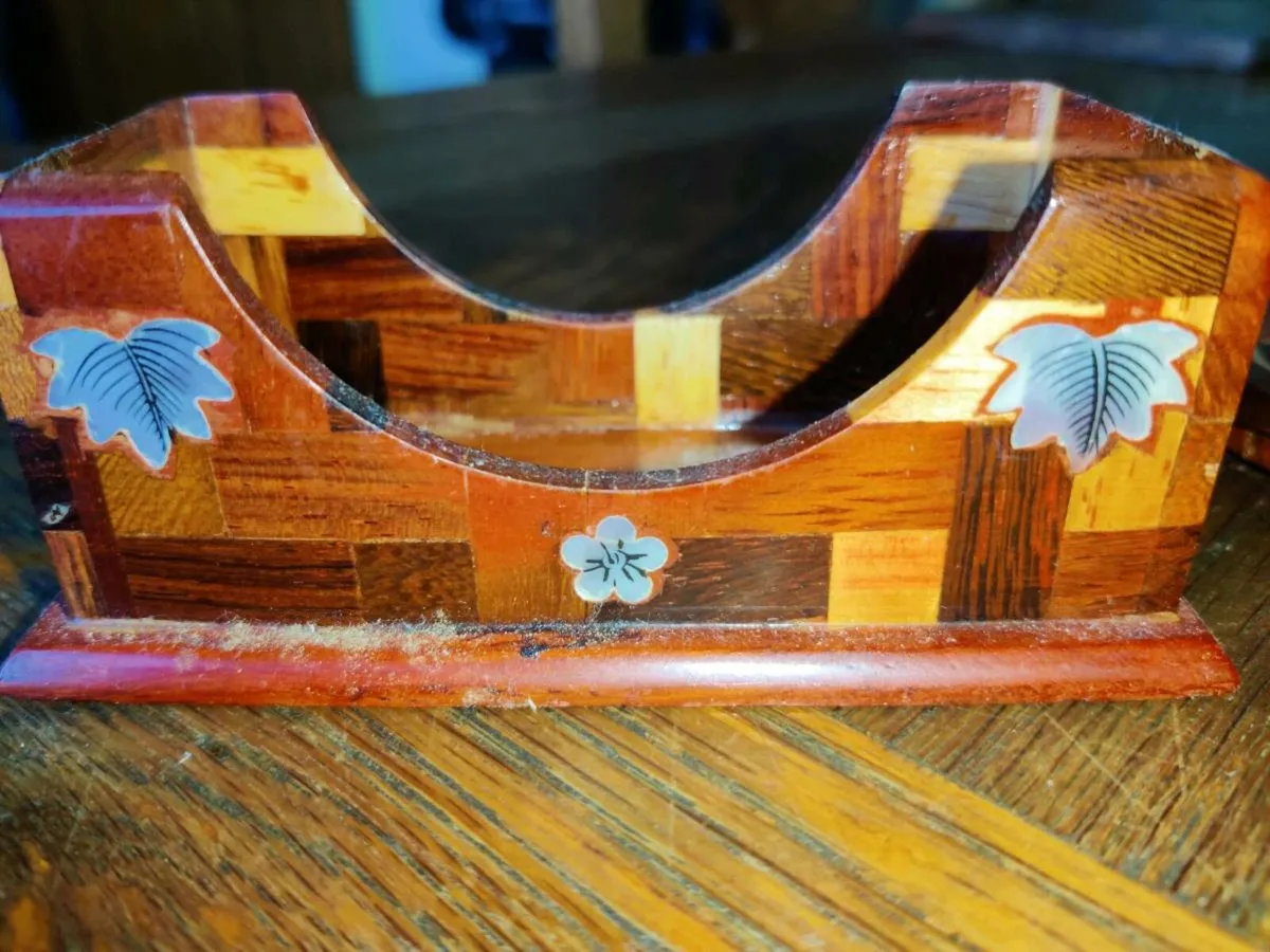 RARE MOTHER OF PEARL, Oak Wooden Cup Mats ! - Image 3