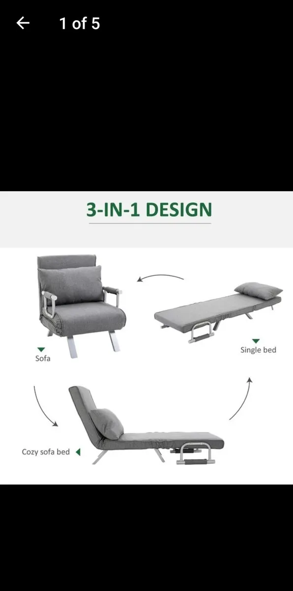 3in1 Folding Bed / Chair - Image 1