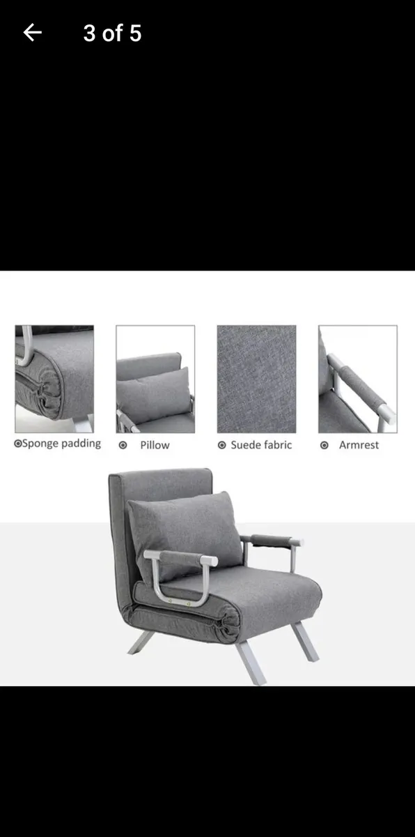 3in1 Folding Bed / Chair - Image 3