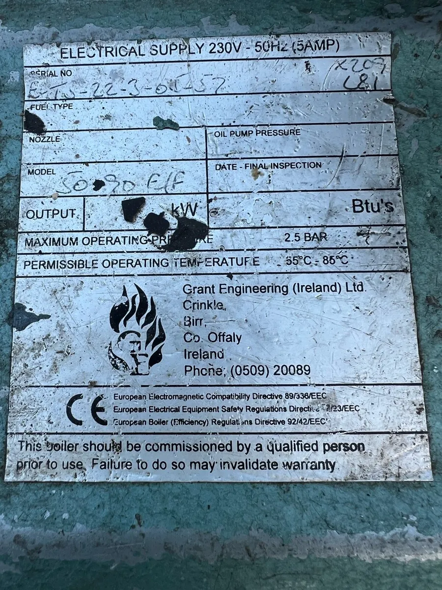 Grant 50/90 oil boiler - Image 4