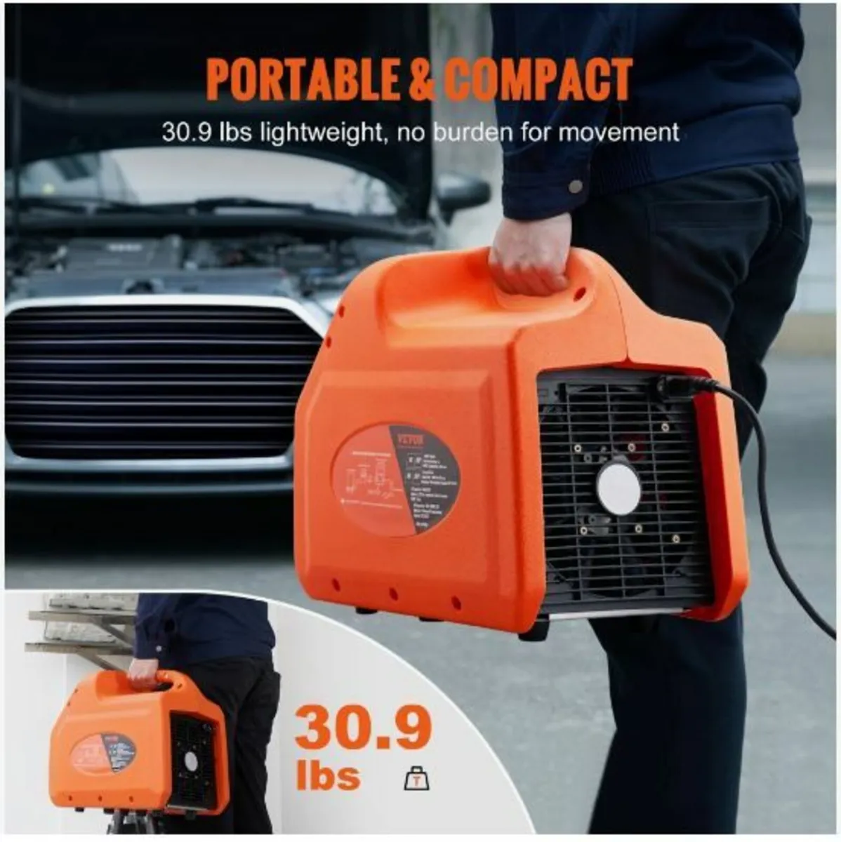 1 HP Refrigerant Recovery Machine - Dual Cylinder - Image 2
