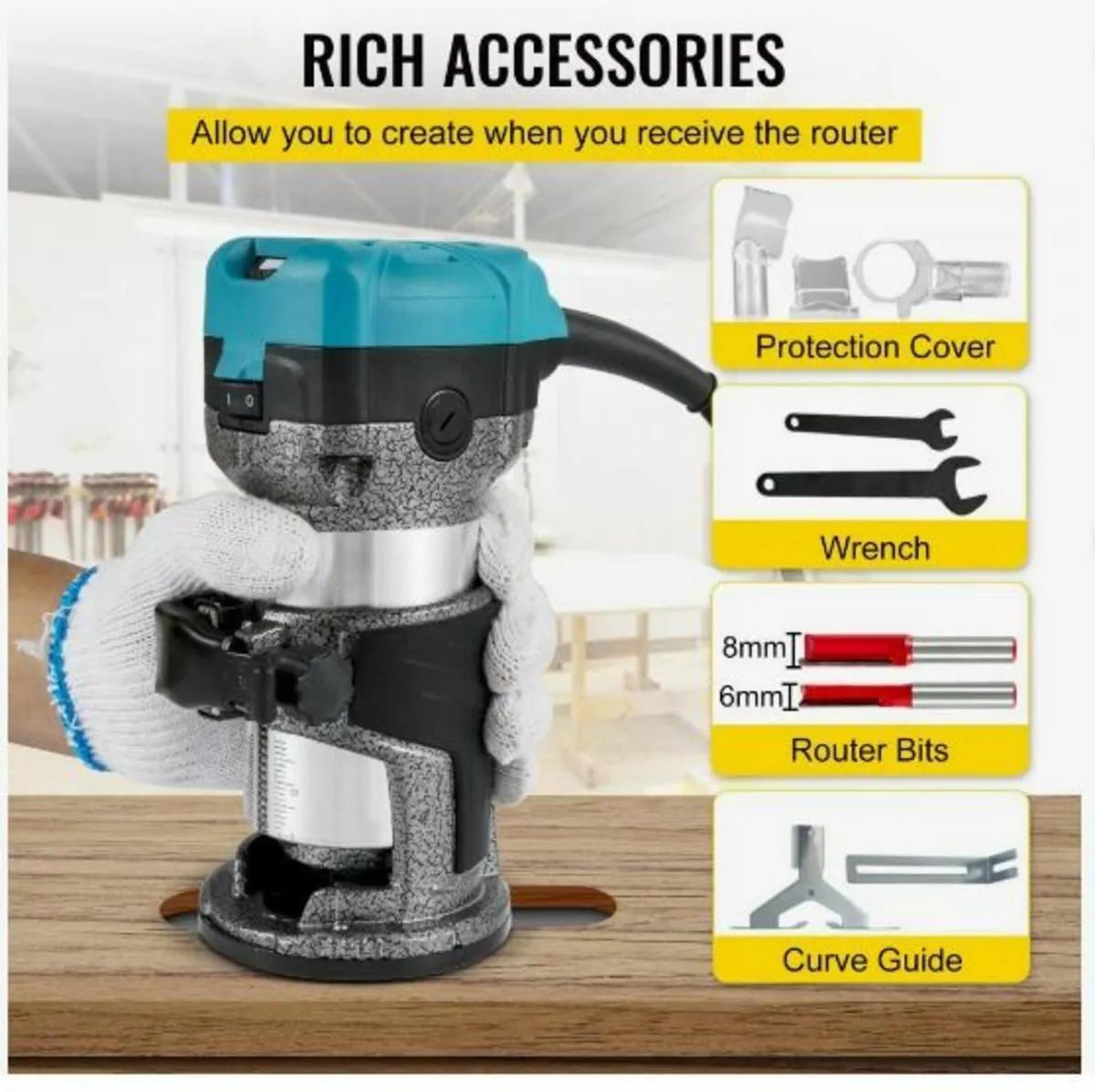 Router Tool, 710W Wood Router, Router - Image 4