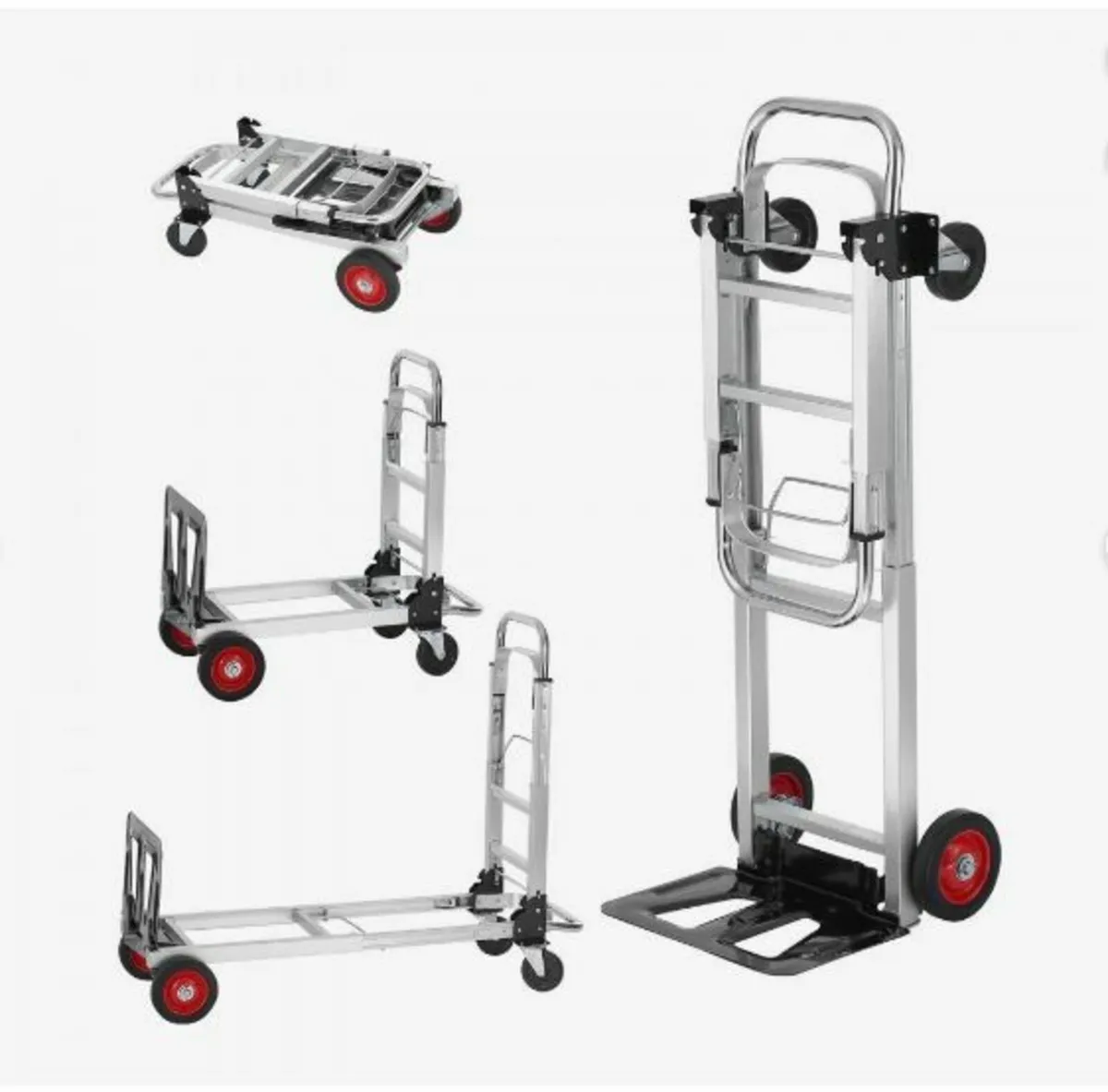 Aluminum Hand Truck, 2 in 1, 400 lbs Load Capacity - Image 1
