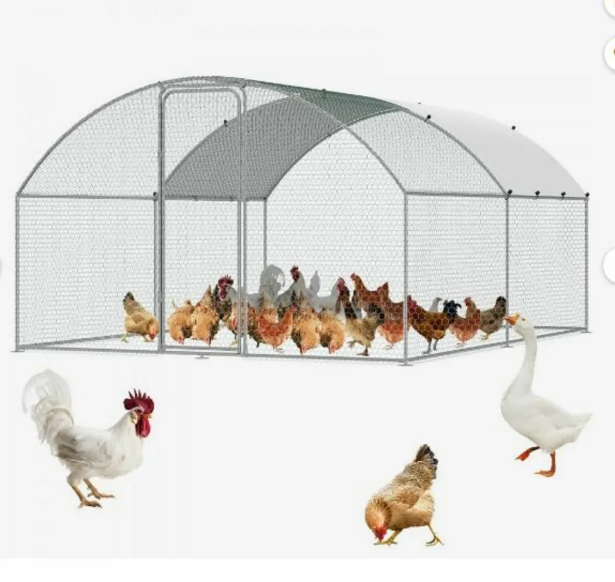Large Metal Chicken Coop, 9.8x12.9x6.5 ft - Image 1