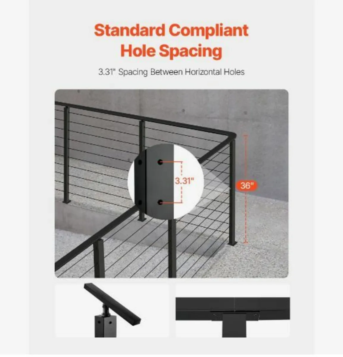 Cable Railing Post 36x1x2 Inch - Image 2