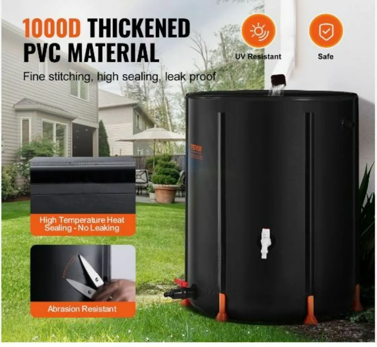 Collapsible Rain Barrel 100 Gal Rain Catcher - Image 3
