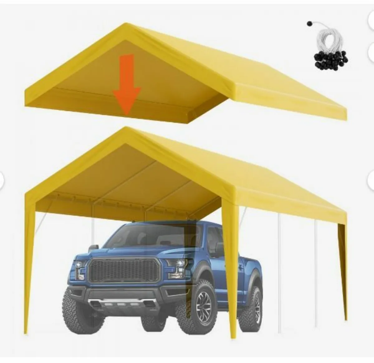 Carport Replacement Canopy Cover 10 x 20 ft - Image 1
