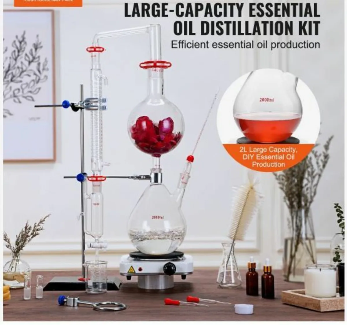 Essential Oil Distillation Kit, 2000ml - Image 3