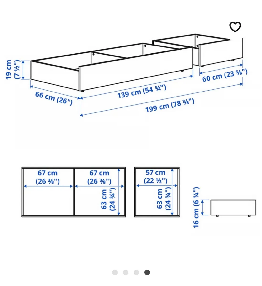 2x underbed storage box - Image 2