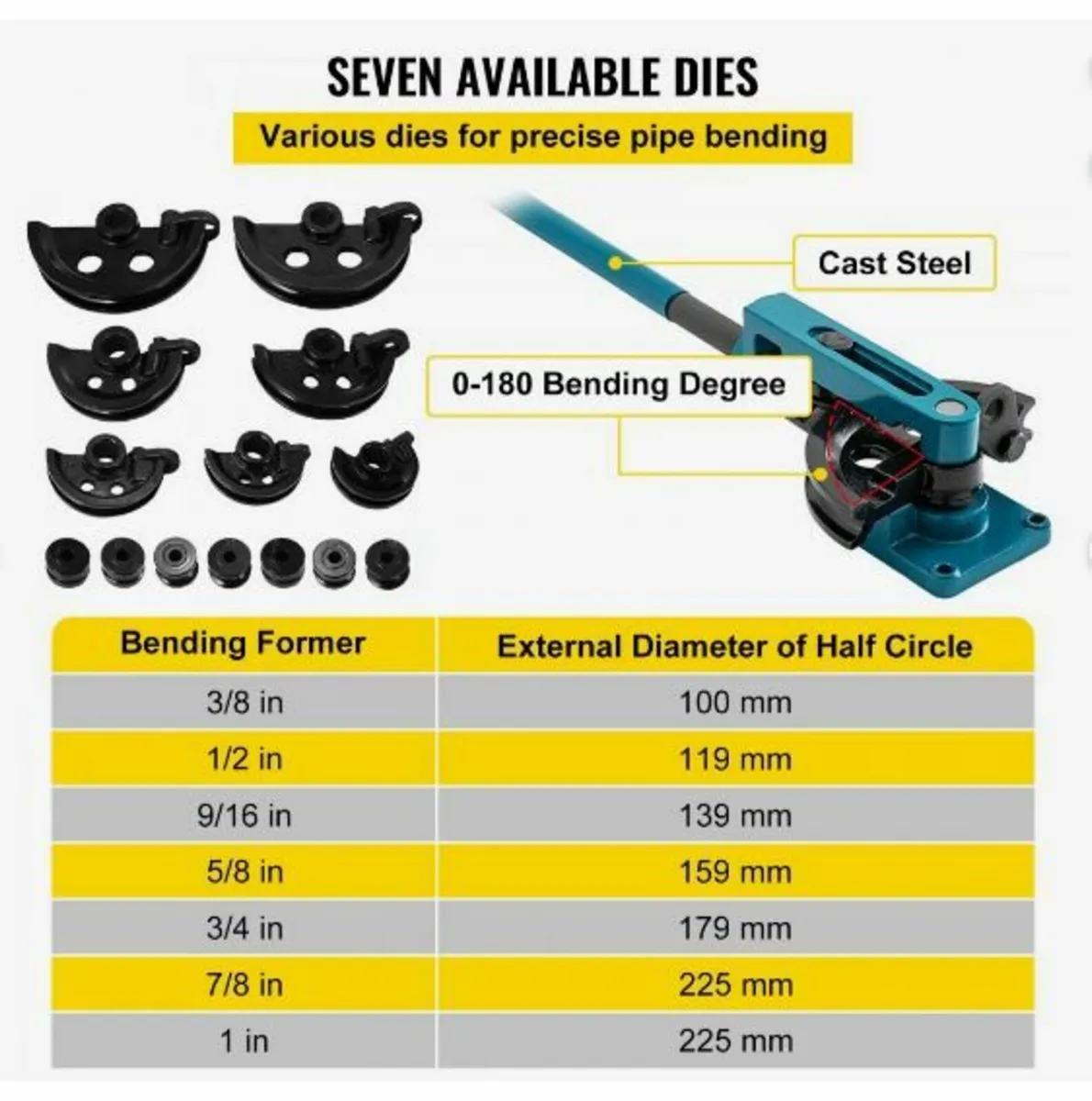 Pipe Bender 3/8 to 1 Inch Pipe Tubing - Image 2