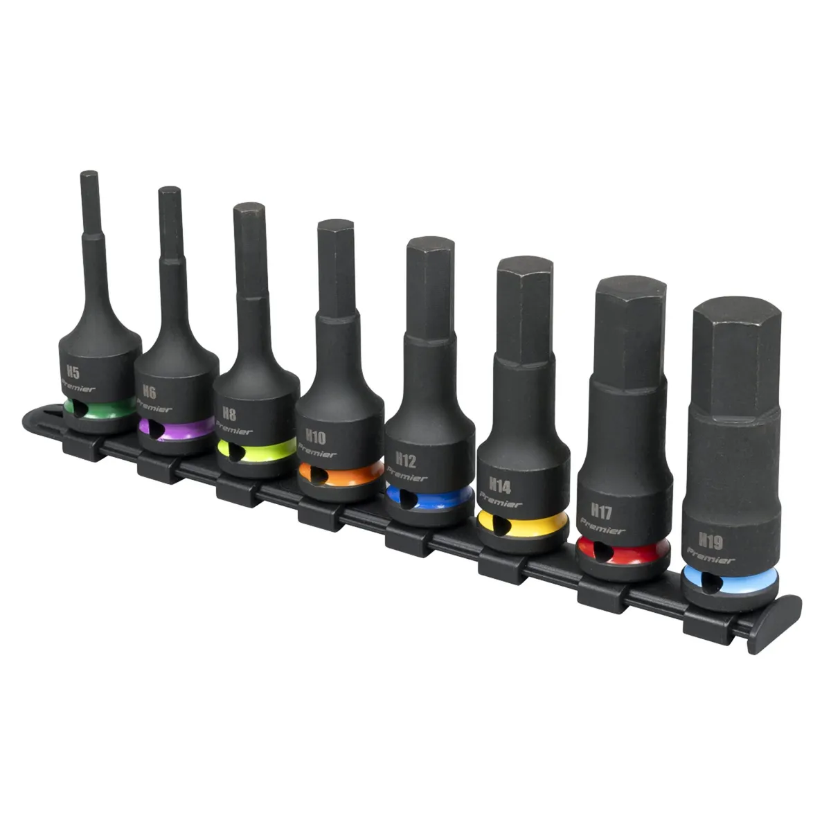 Hex Impact Socket Bit Set – 1/2″Sq Drive 8pc - Image 1