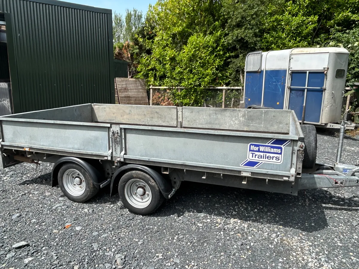 Ifor Williams 12ft LM126 Dropside Trailer - Image 1