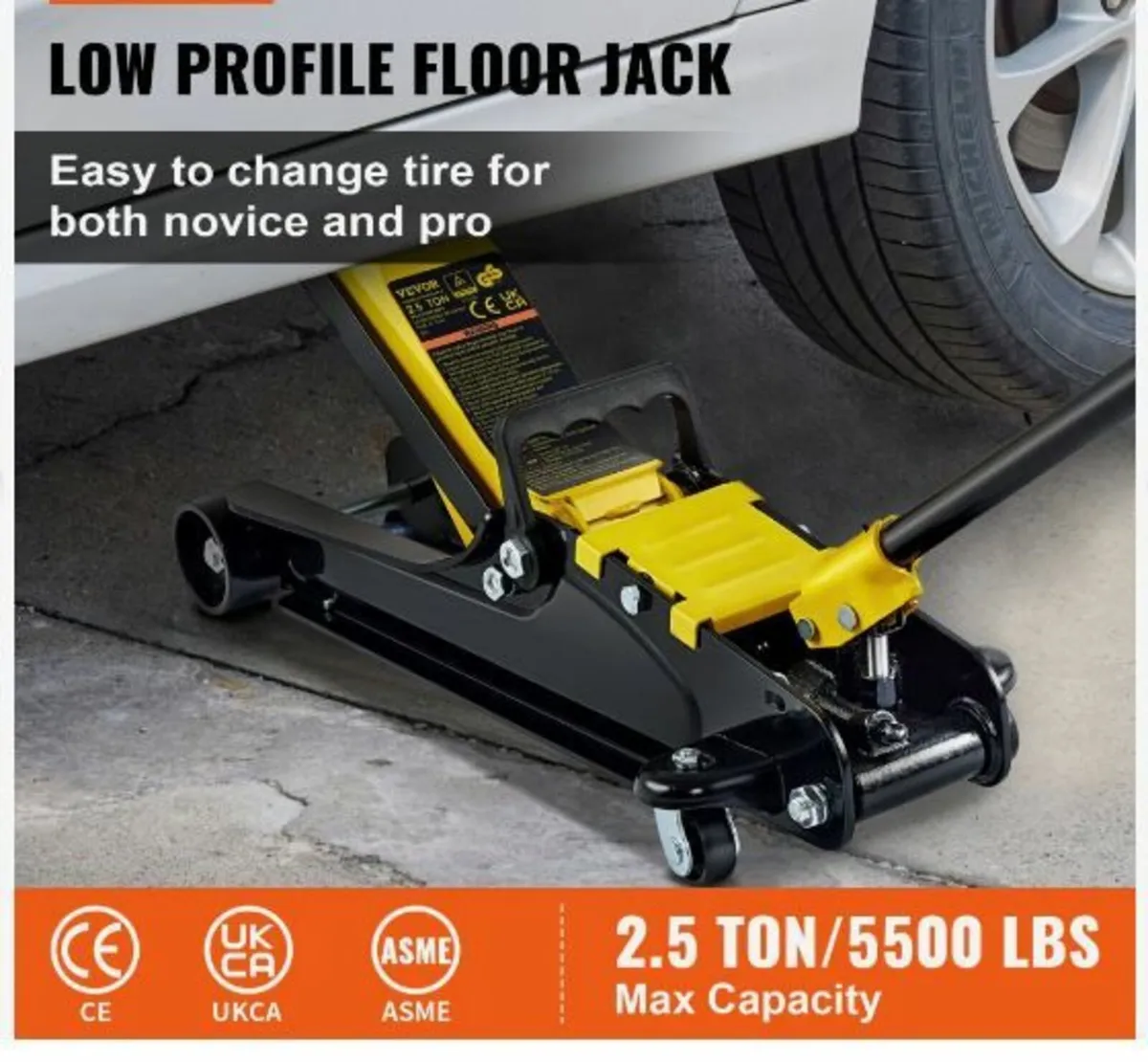 Floor Jack, 2.5 Ton Low Profile Floor Jack - Image 2