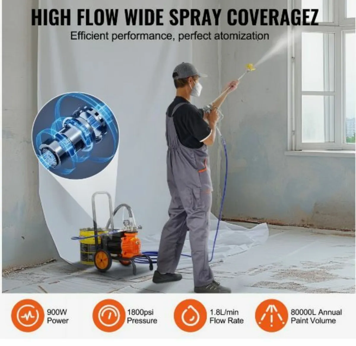 Cart Airless Paint Sprayer Diaphragm Paint Airless - Image 3